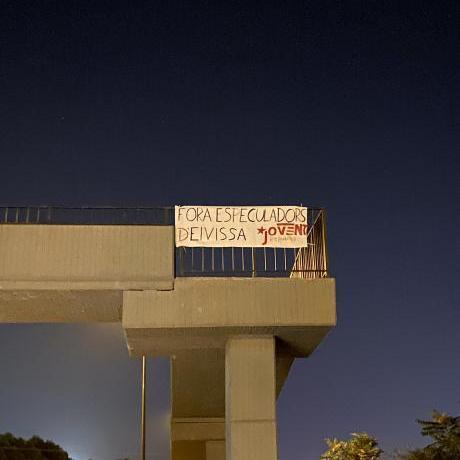 Pancarta contra l'especulació (Vila, Eivissa) / Jovent Republicà d'Eivissa